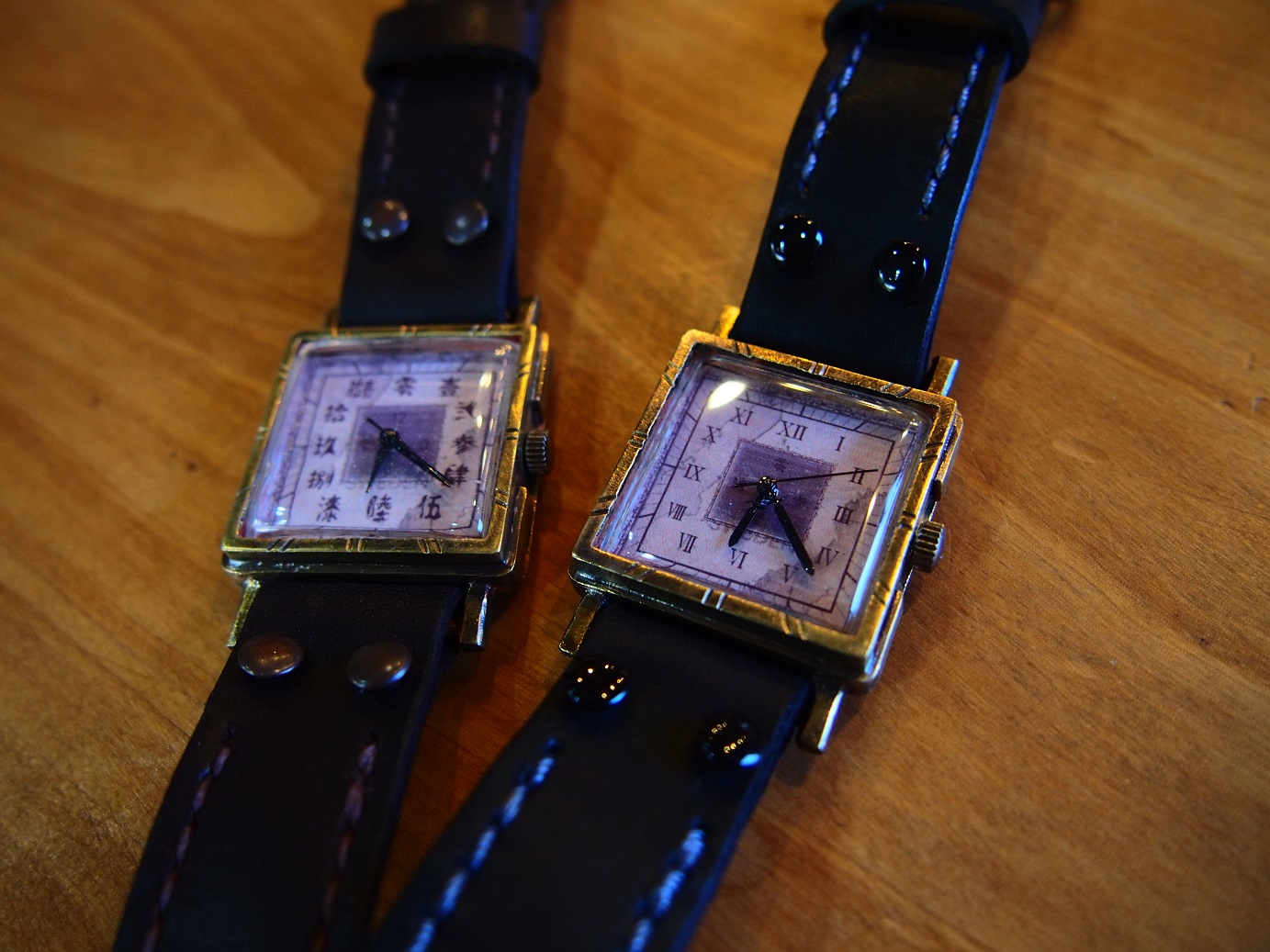 ローマ数字 旧漢字 木製腕時計atelier Sazanca